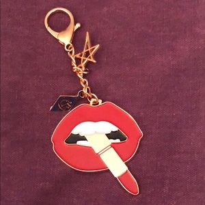 NWOT Charlotte Tillbury keychain with charms 💋